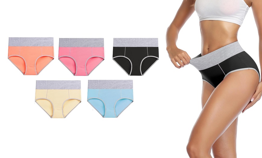 Image 1: Pack de braguitas para mujer 95% algodón