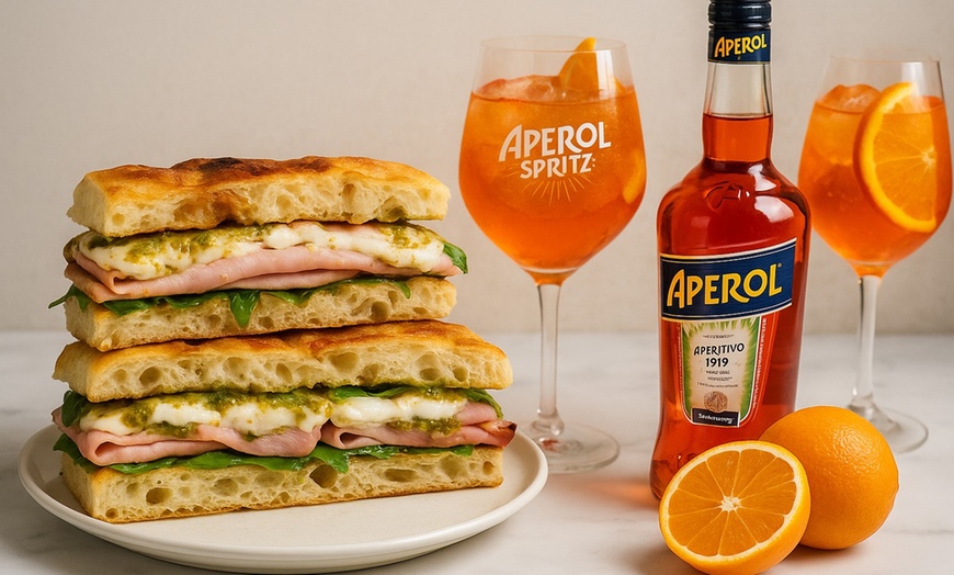 Image 4: Focaccias italianas con Aperol o limoncello spritz 