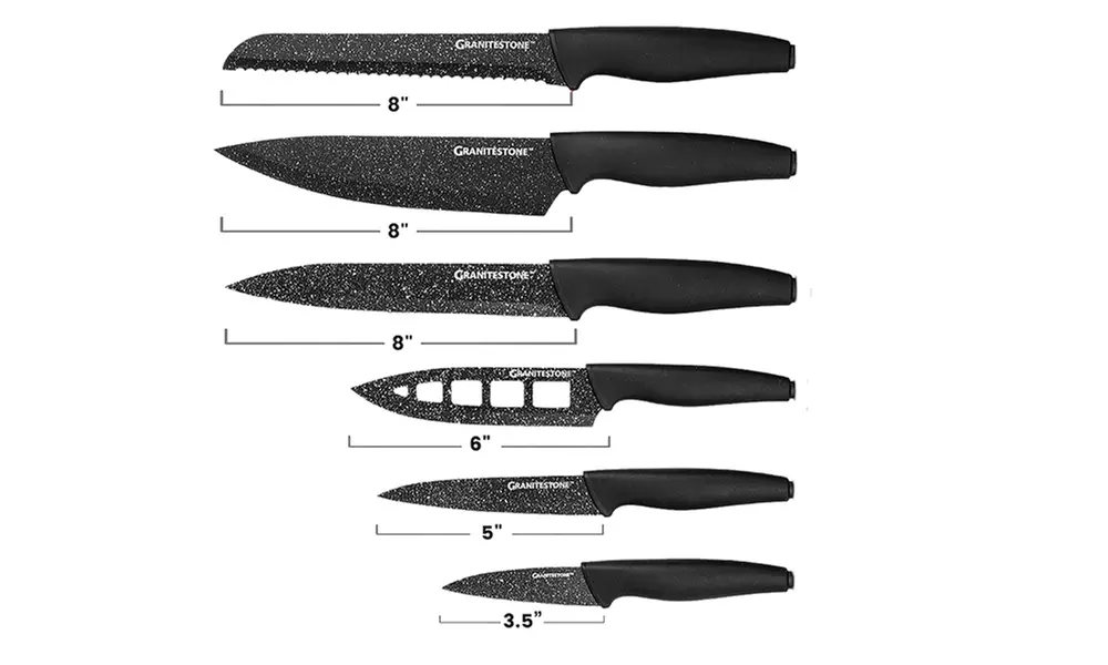 Nutriblade 6 PC Knife Set by Granitestone, Professional Knives - New