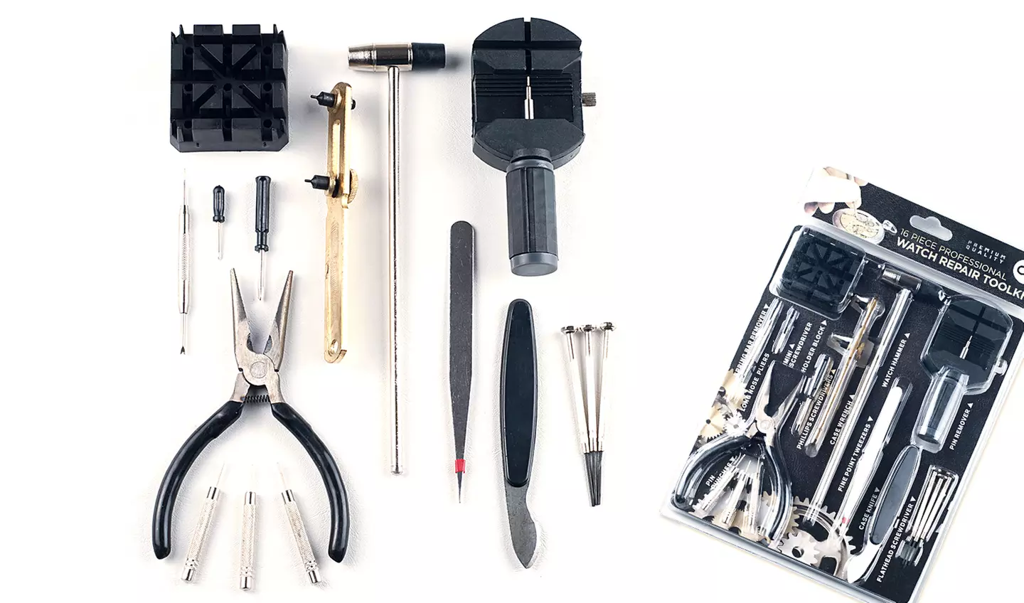 Stalwart Deluxe Watch-Repair Tool Kit (16-Piece) - Primary Image