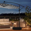 Image 1: Rotatable Solar Lighting Cantilever Parasol 