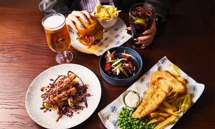 2 x Mains & 2 x Drinks (Glass of Wine/ Pint of Beer/Soft Drink) - The People's Pub