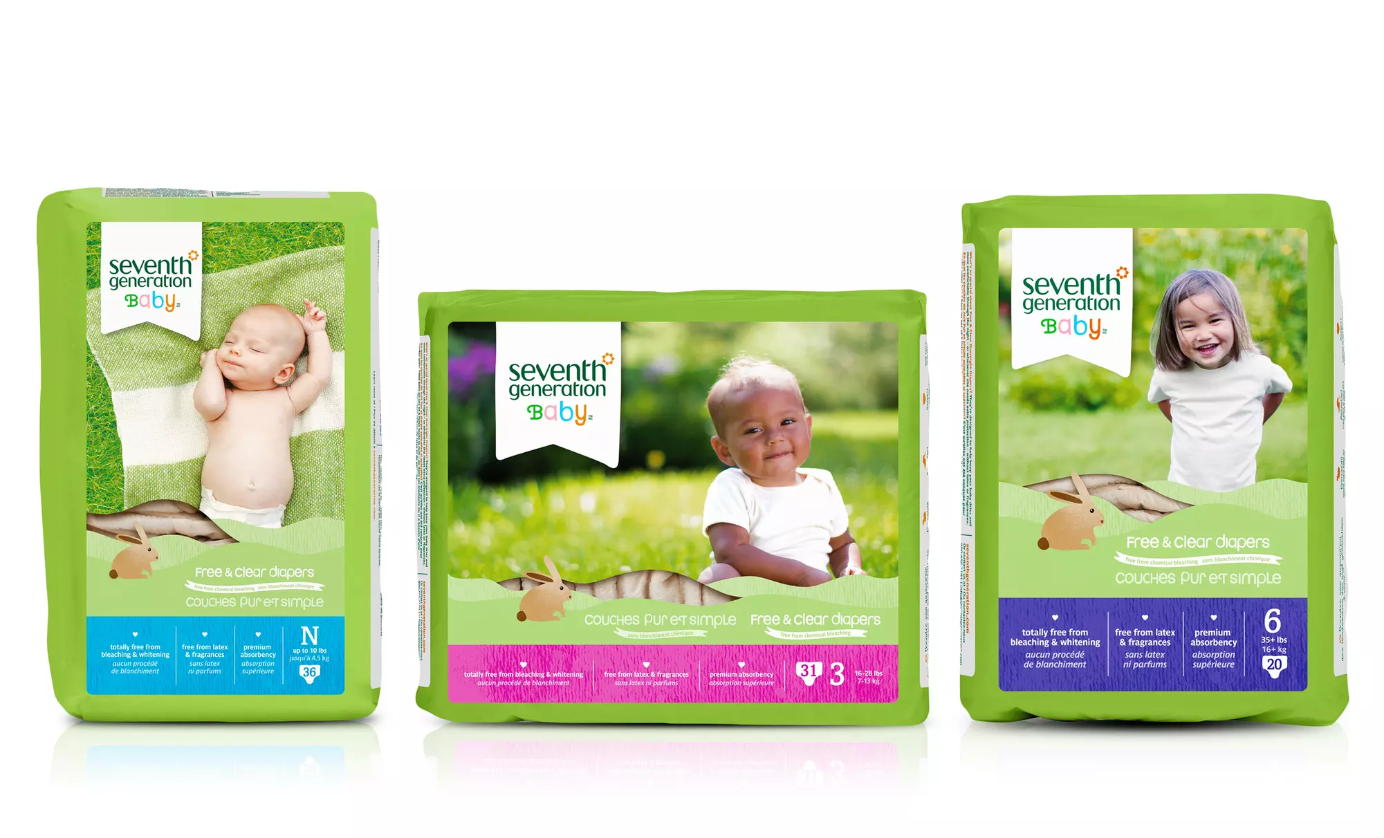 Seventh Generation Free & Clear Baby Diapers; 4-Pack + 5% Back in Groupon Bucks - Primary Image