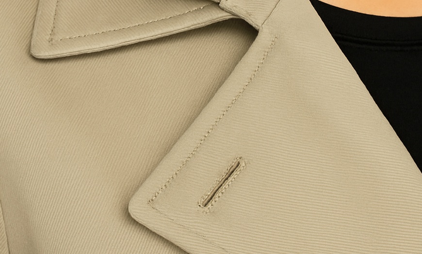 Image 16: Enzo Women's Trench Coat; Water-Resistant and Stylish Design