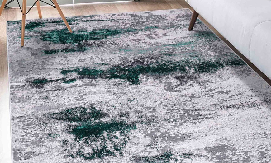 Image 4: Grunge Sprayed Textured Area Rug