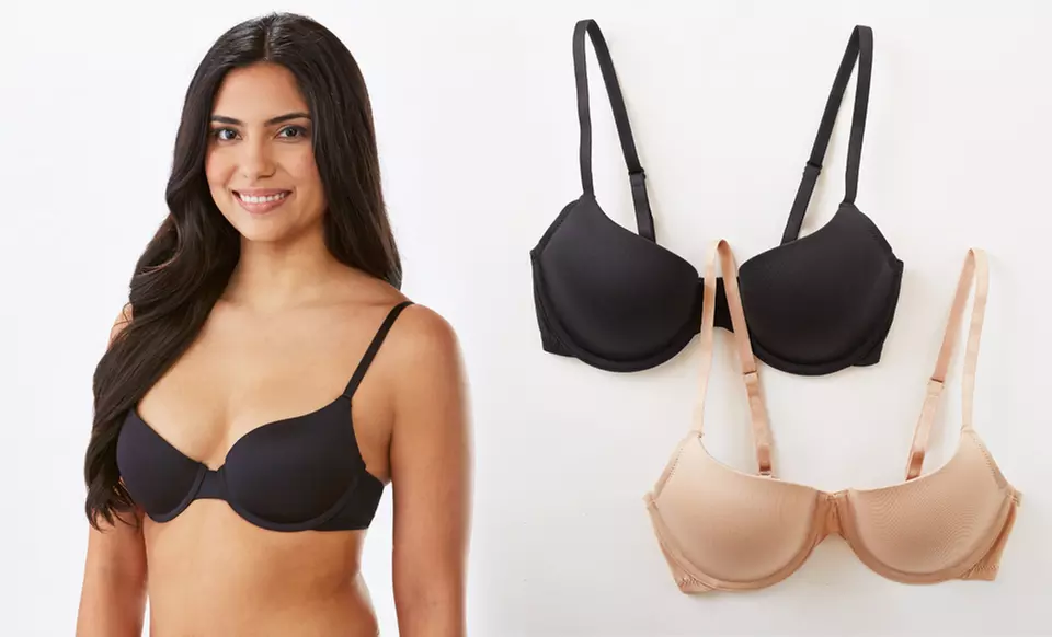 Buy 1 Get 1 Free Sociology Women's Presence Microfiber T Shirt Bras | Groupon Exclusive (Size 36C) - Primary Image