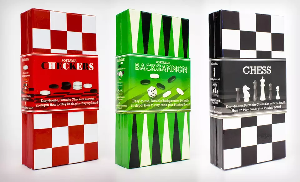 $4.99 for a Parragon Books Portable Backgammon, Checkers, or Chess Game ($9.99 List Price). Free Returns. - Primary Image
