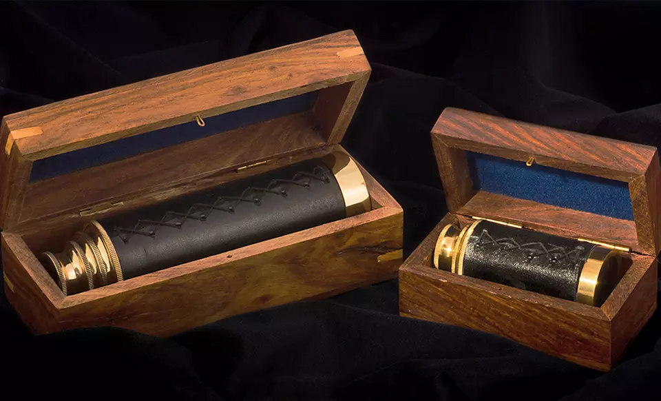 7" or 17" Handheld Brass Pirate Navigation Telescope with Wooden Box from $12.99–$26.99 - Primary Image