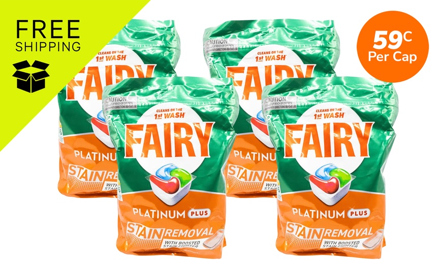 Image 1: 56 Piece x4 Fairy Platinum Plus Stain Remover Tabs
