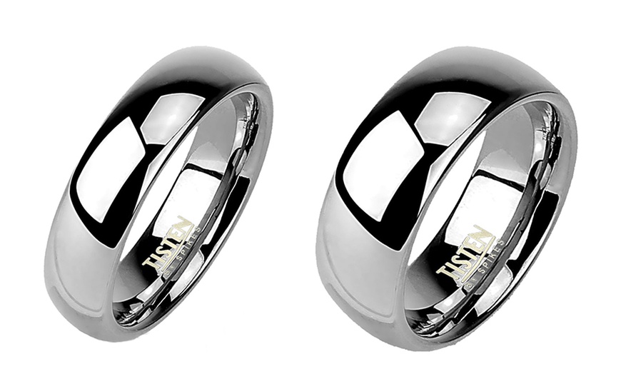 Men S Tungsten And Titanium Wedding Bands Groupon   C870x524 