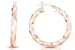 Italian 18K Rose Gold Plated Sterling Silver Hoop Collection - Second Medium