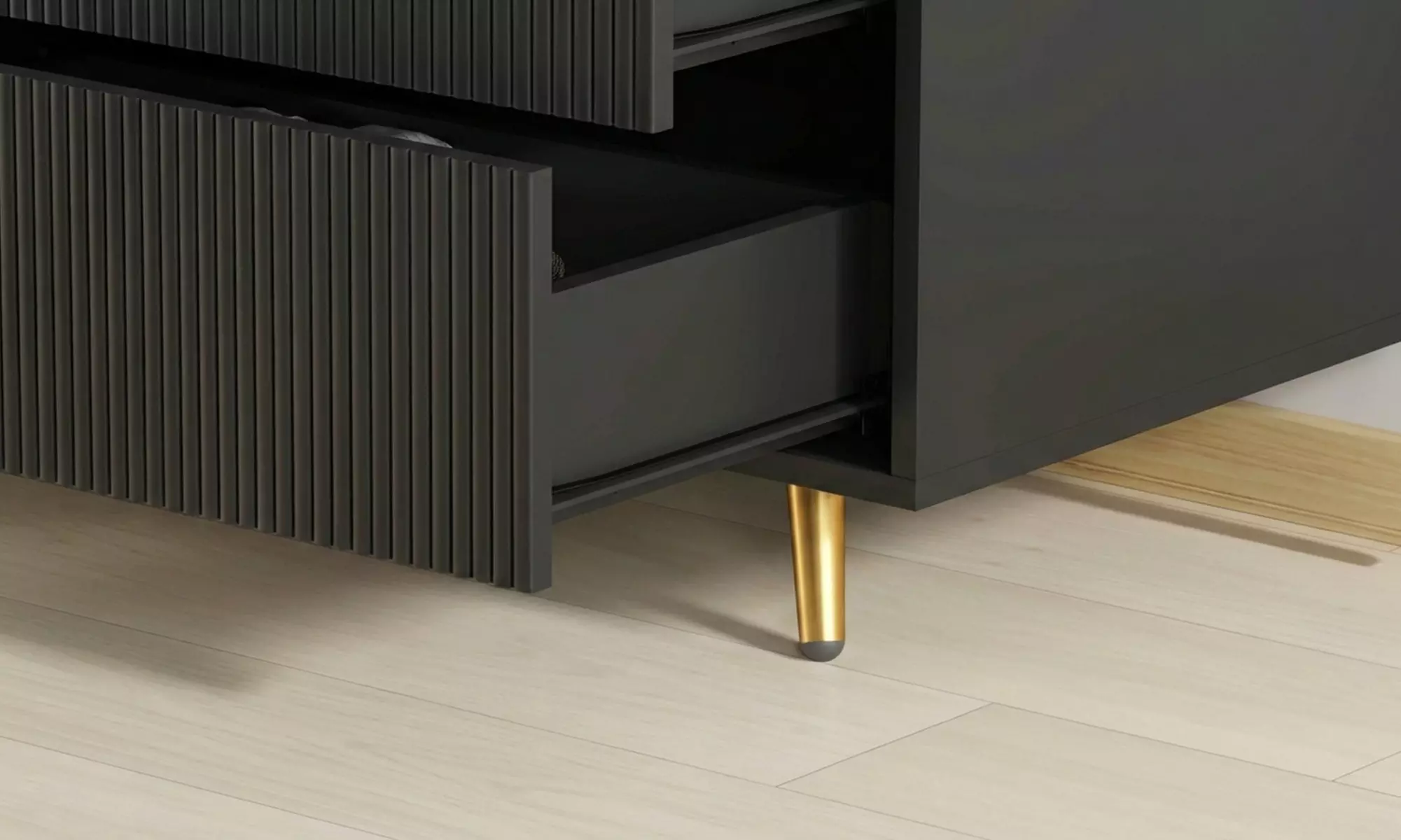 HOMCOM 4-Drawer Chest Collection – Modern Storage with Gold Accents