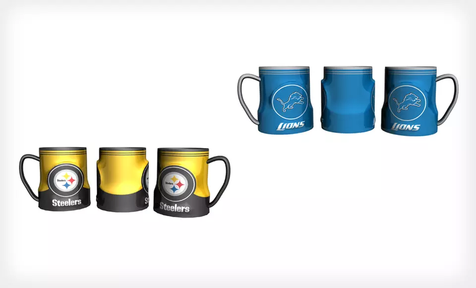 $20 for a Two-Pack of Gametime Sculpted Ceramic NFL Mugs ($34.99 List Price). 29 Teams Available. Free Shipping. - Second Medium