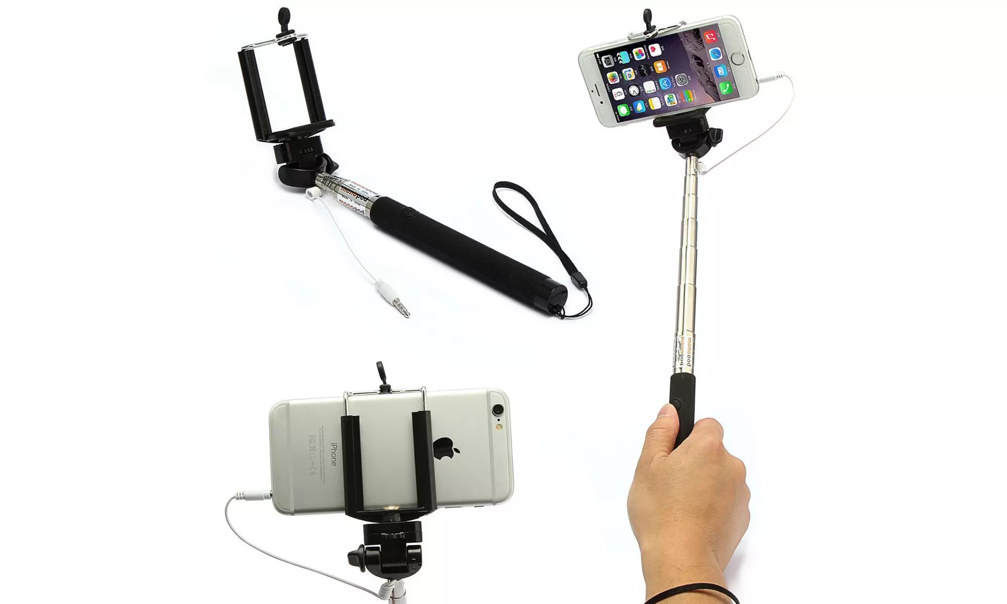 SwissTek Universal Selfie Stick with Built-In Remote Shutter - Primary Image