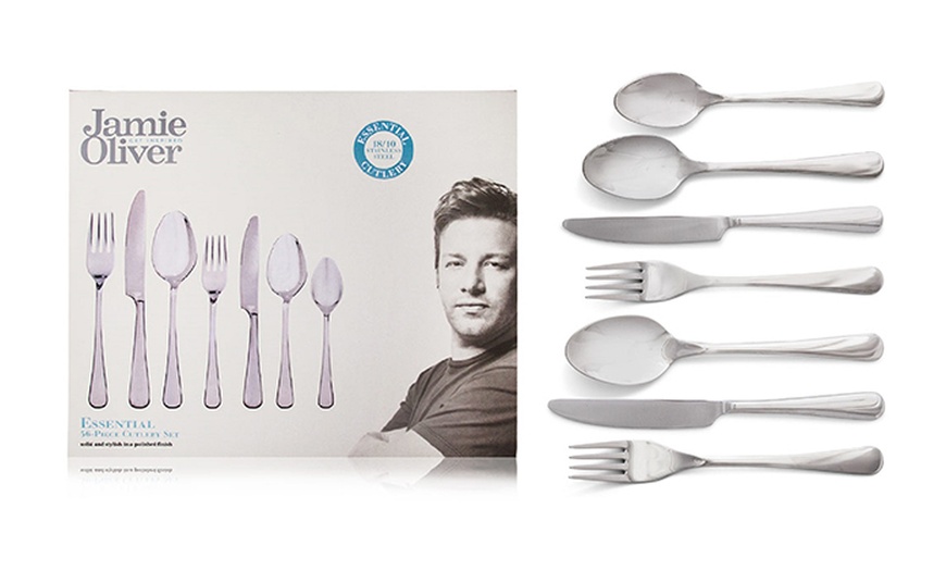 Image 1: Jamie Oliver 56-Pce Cutlery Set