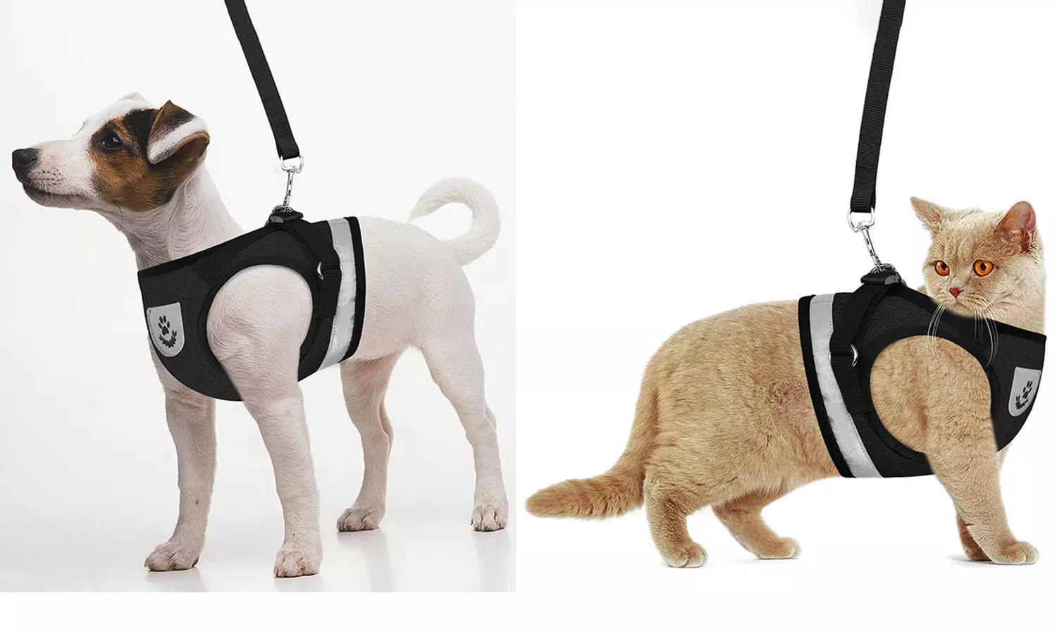 No-Pull Hand Strap Dog Cat Vest With Dog Leash Pet Collar Adjustable Harness