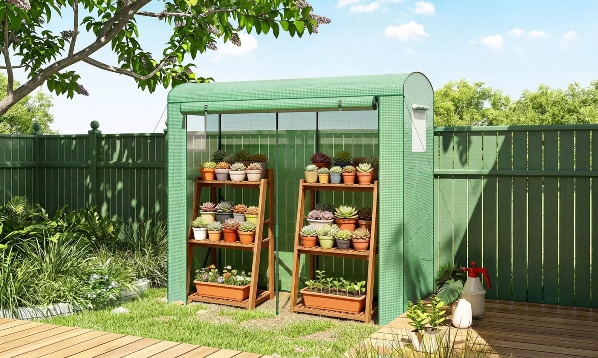 Outsunny Portable Indoor and Outdoor Green House with PE Cover