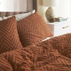 Image 3: Cosmo Living Tufted Embossed Terracotta Duvet Set