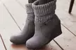 Muk Luks Women's Georgia Water-Resistant Wedge Boots - Second Medium