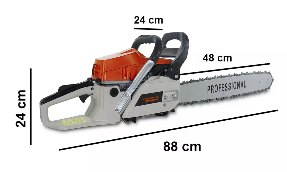 Royalwave Benzin-Kettensäge mit 50-cm Schwert