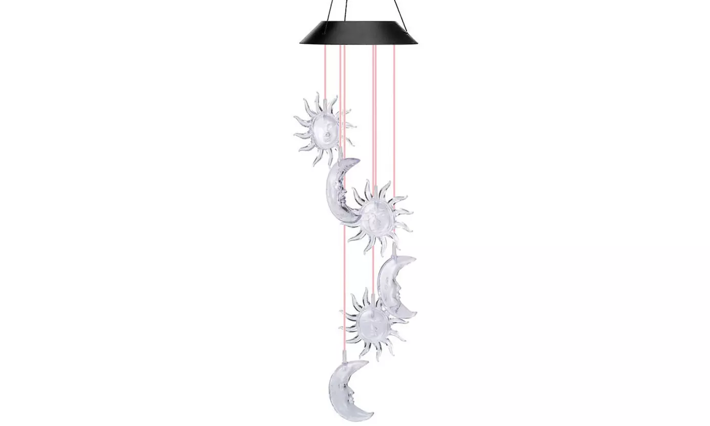 LED Changing Color Solar Hummingbird Wind Chime Waterproof Wind Chimes
