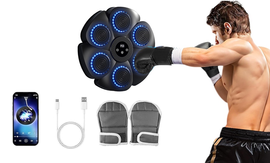 Image 2: Wall-Mounted Bluetooth Electronic Punching Music Machine