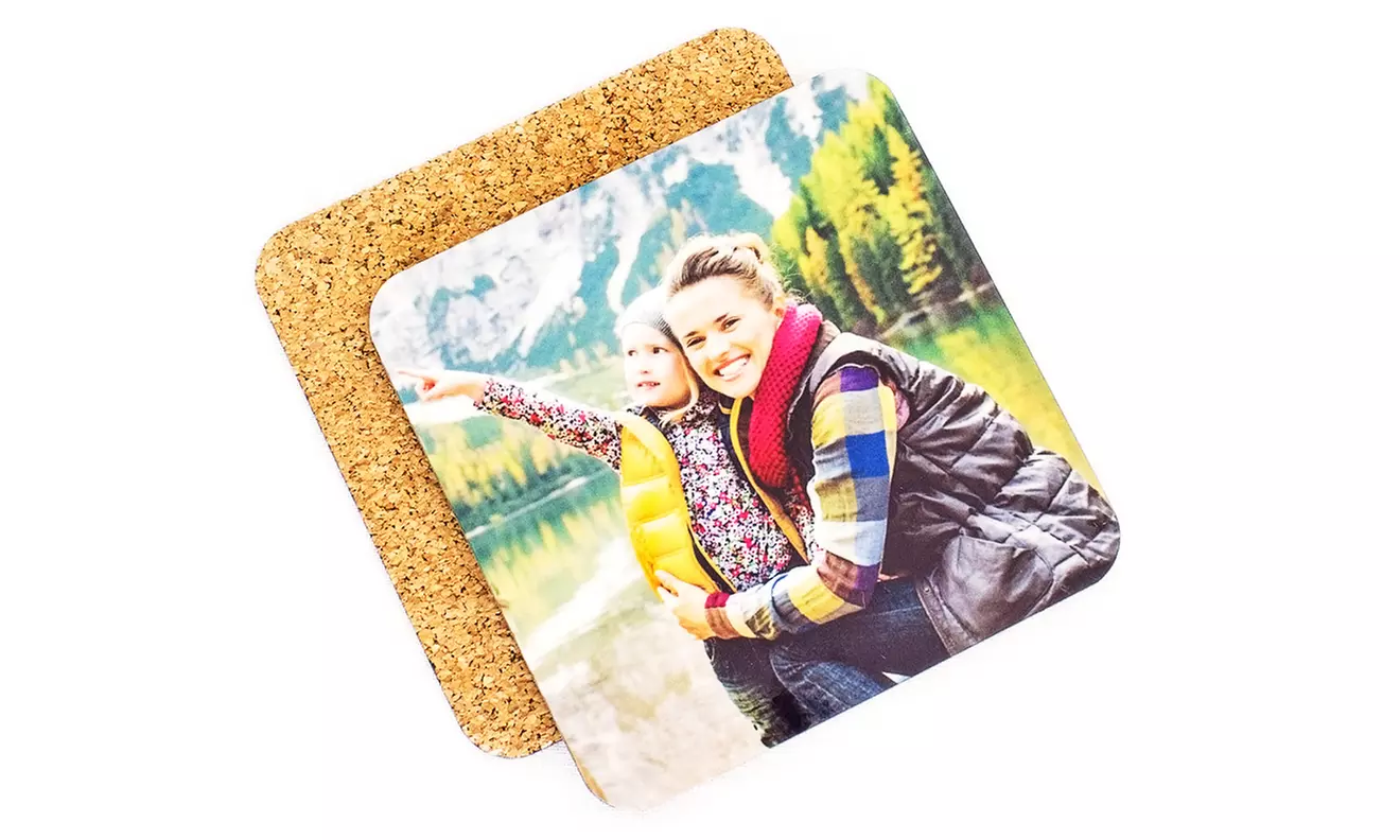 Four or Eight Custom Photo Coasters from Collage.com (Up to 66% Off)  - Primary Image