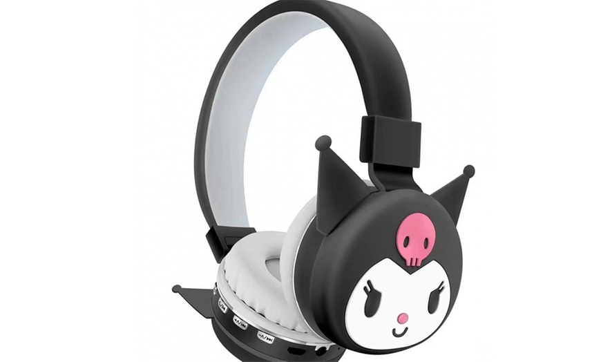 Image 5: Kids' Cartoon-Design Foldable Bluetooth Headphones