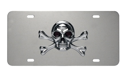 3D Skull License Plate Frame | Groupon Goods