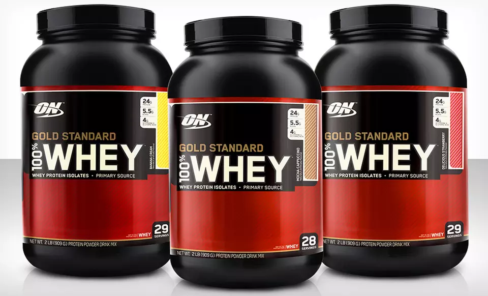 2lb. Optimum Nutrition Gold Standard Whey-Protein Tub with Shaker Bottle - Primary Image