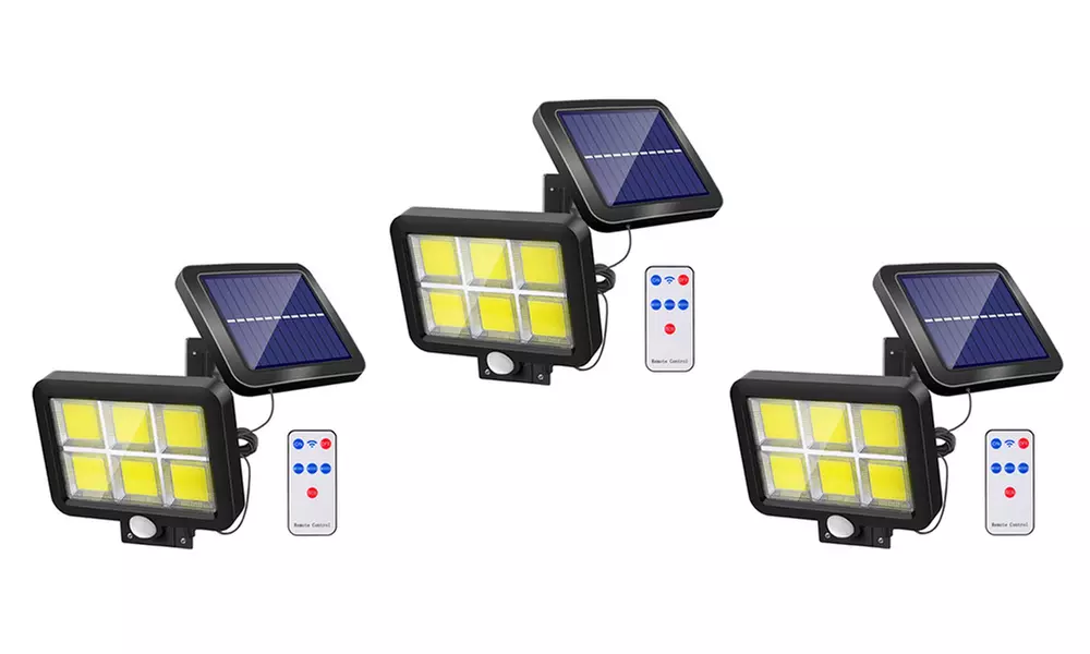 1 o 3 lampioni 120 LED con pannello solare