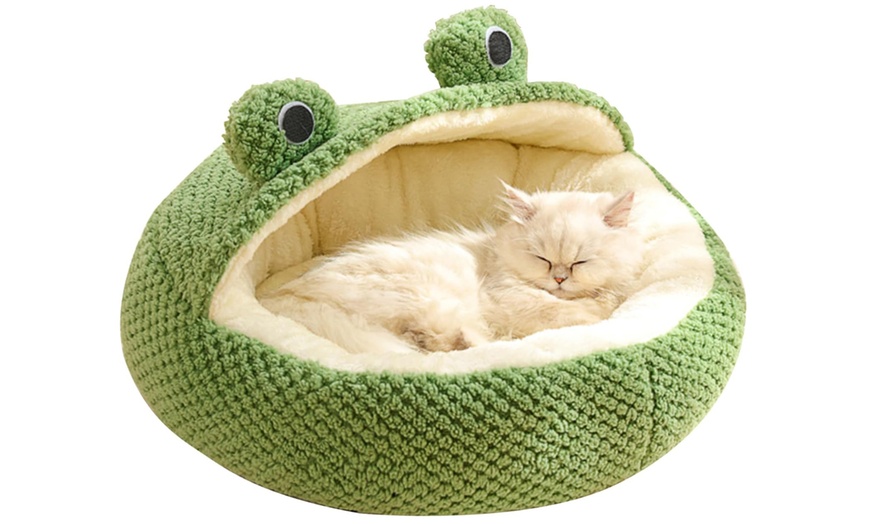Image 3: Pet Nesting Sleeping Bed - PETBED-WHT, PETBED-GRN, or PETBED-FROG