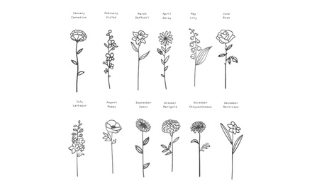 Custom Flower Picks - Set of 3 - Rusted Orange