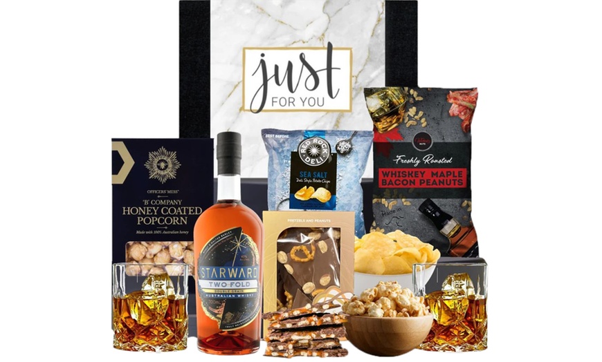 Image 1: Hampers Galore Wine Hamper, Men's Grooming Gift Hamper, and More
