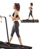 Image 2: HomCom Foldable Walking Pad and Treadmill, with LED Display