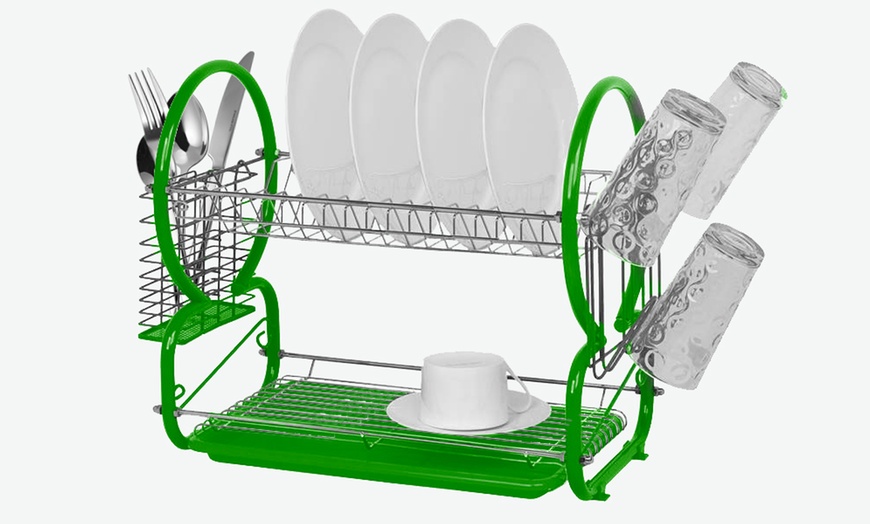 Image 3: Two-Tier Dish Drainer