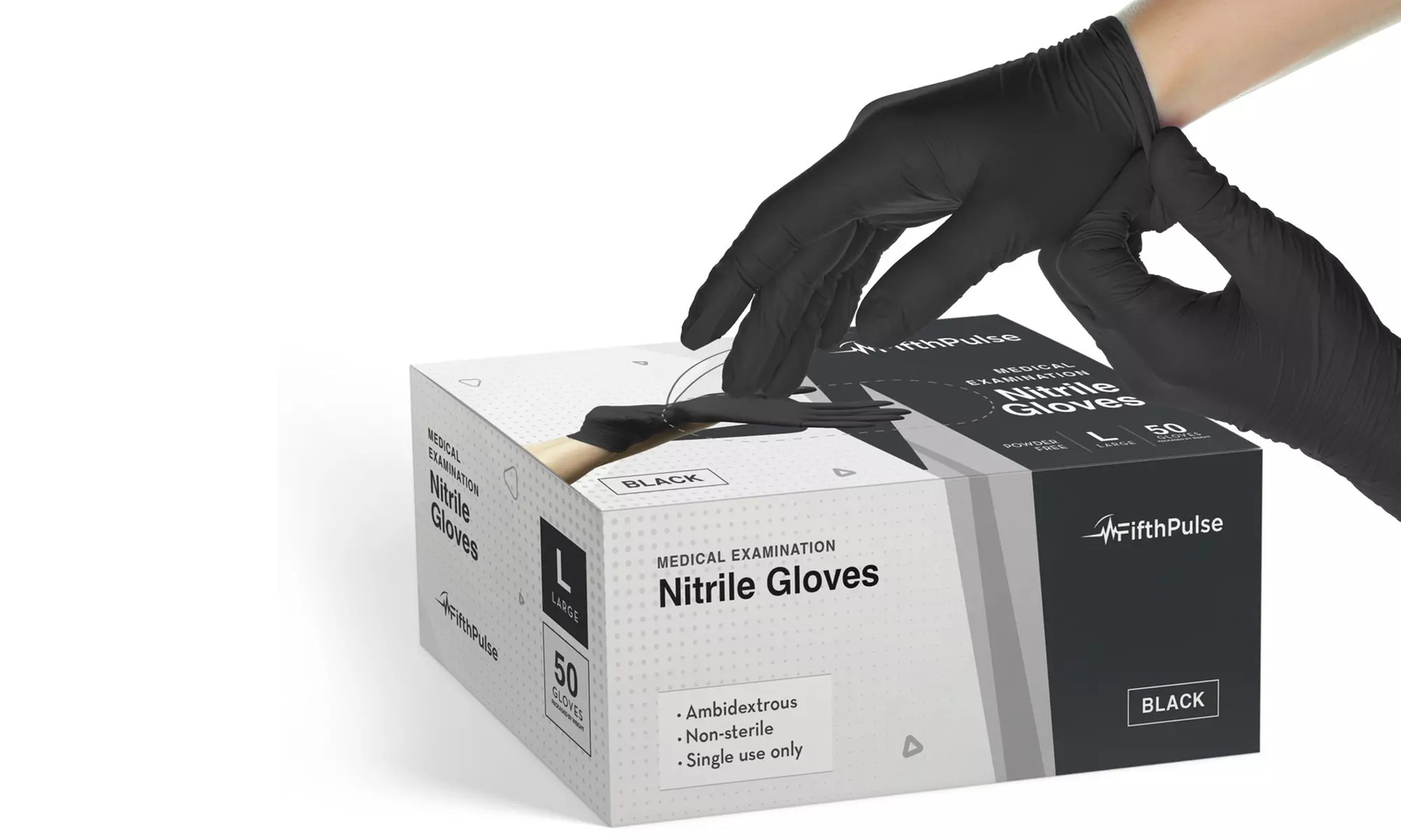 Fifth Pulse Nitrile Exam Latex Free and Powder Free Gloves - Box of 50
