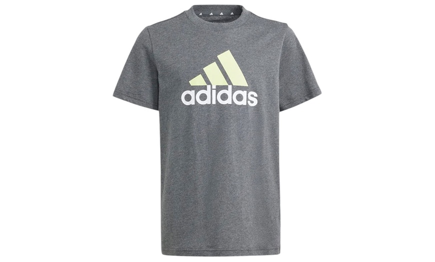 Image 25: Adidas Boys' Unisex Cotton Crew Neck Short Sleeve T-Shirt