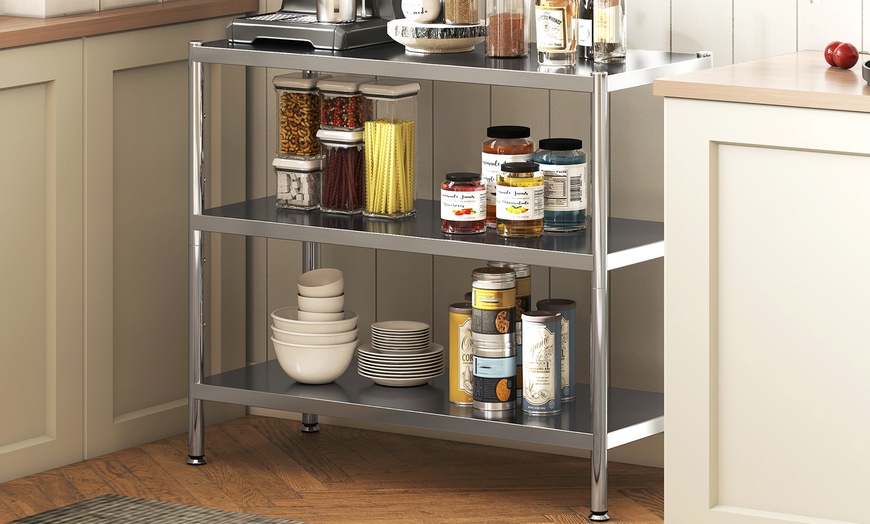 Image 12: HomCom Kitchen Shelving Units - Organised Storage with Style