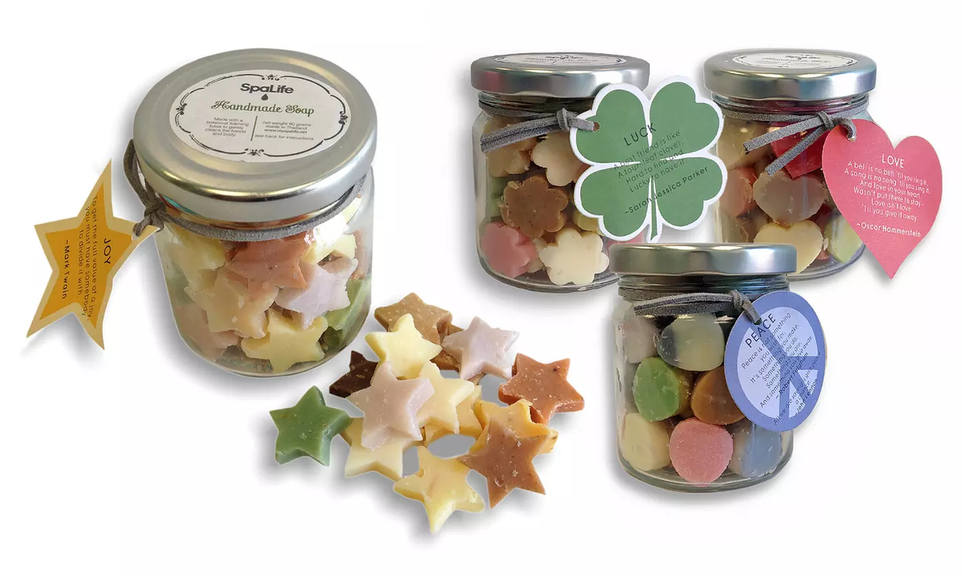My Spa Life Assorted Natural Mini Soaps in a Jar - Primary Image