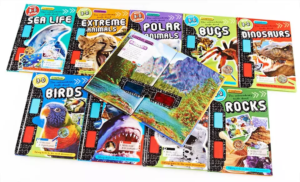 $20.99 for a Set of 10 iExplore Children's 3D Books with 3D Glasses ($89.50 List Price) - Primary Image