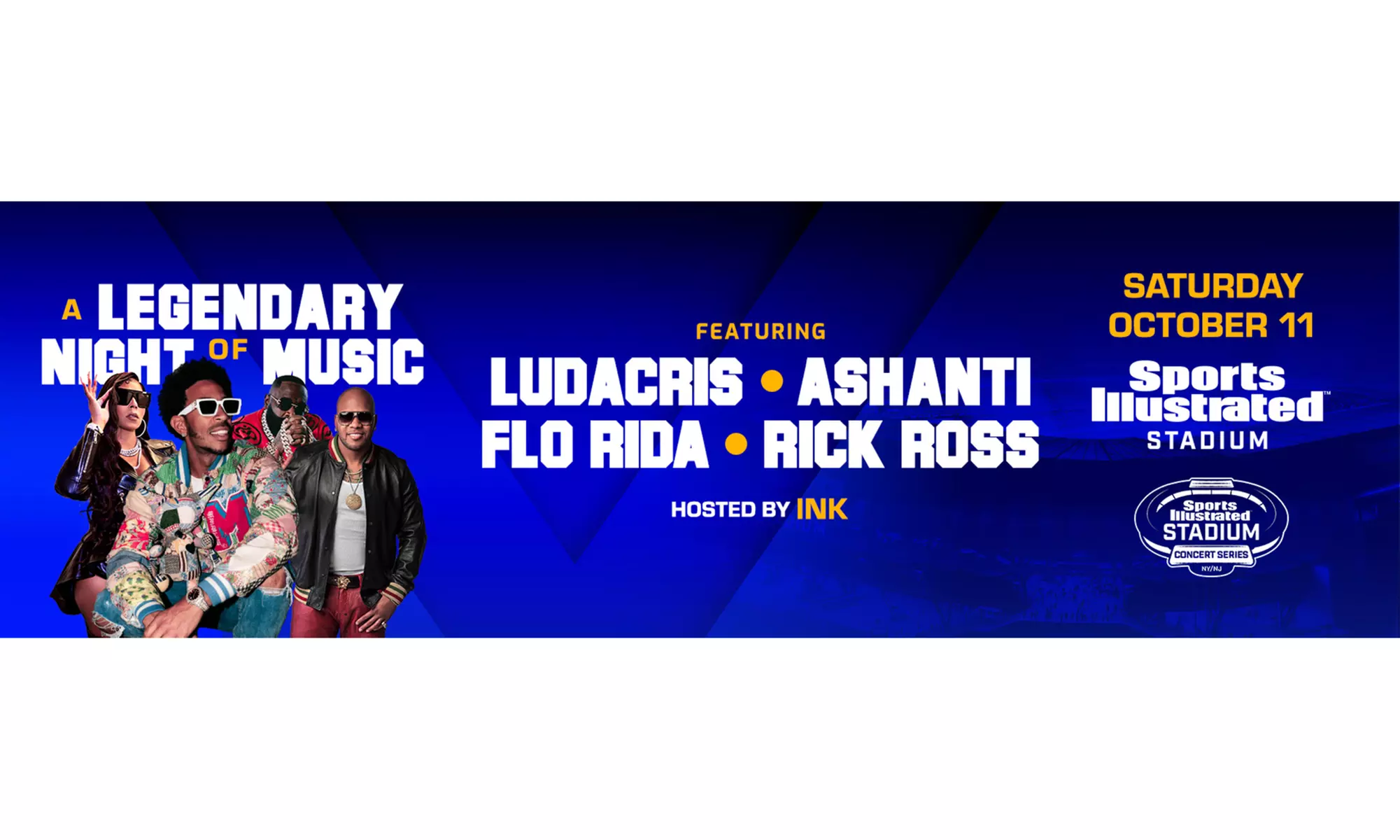 Ludacris, Ashanti, Flo Rida & Rick Ross, hosted by INK on October 11 at 6:30 p.m. (Up to 42% Off) - Primary Image