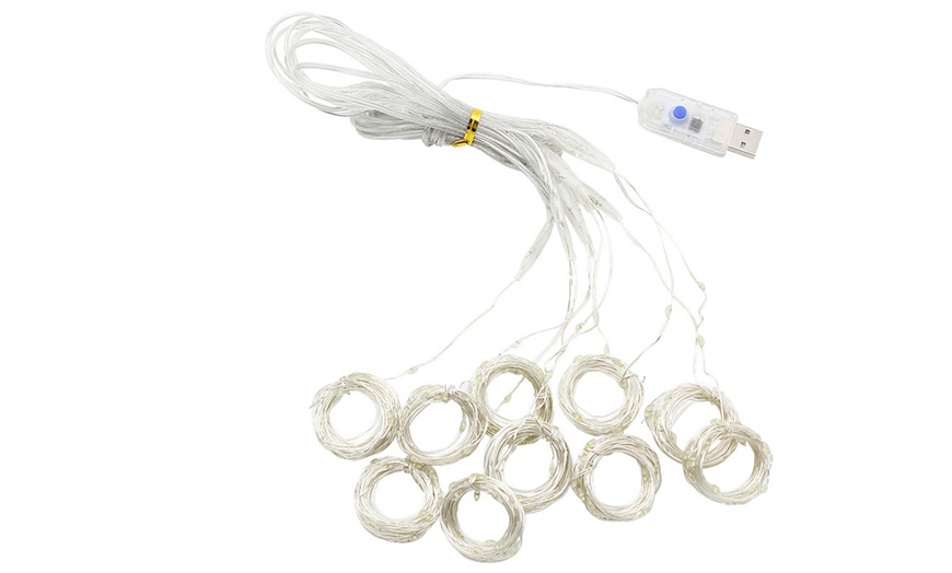 Image 7: LED Curtain Lights, USB Powered with Adjustable Strings