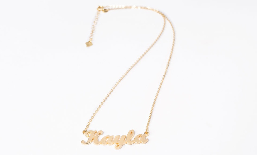 Image 7: Custom Name Necklace in Silver