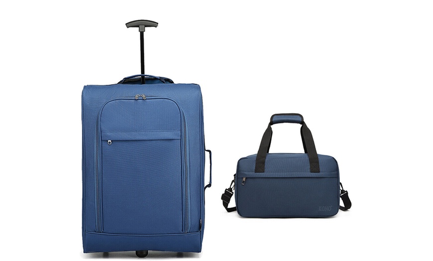 Image 2: Cabin Size Soft Shell Hand Luggage and Carry On Travel Bag
