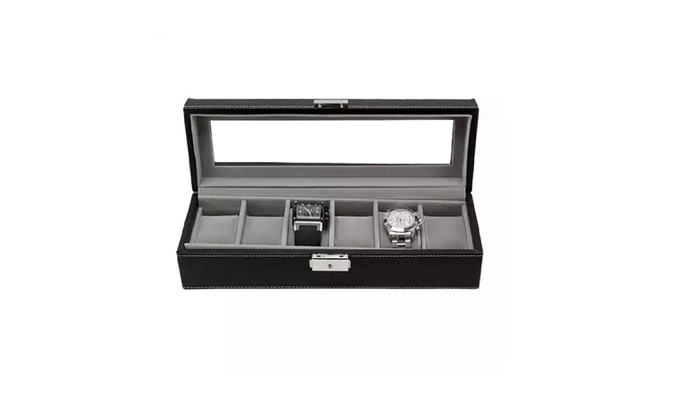 Watch Valet Glass Top Watch Boxes For Collection Of 6 or 10 Watches