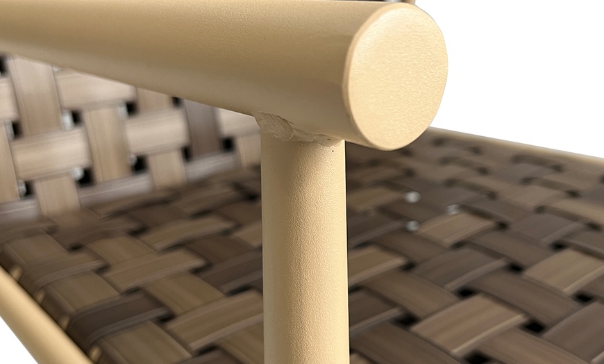 Image 7: 3-Piece Patio Rattan Effect Wicker Bistro Set with Table 