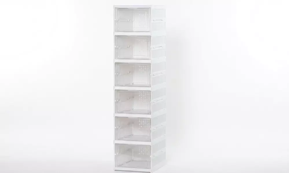Organizador de zapatos con 6 cajas apilables