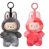 Image 1: 1 o 2 portachiavi con bambola di peluche ispirata ai Labubu