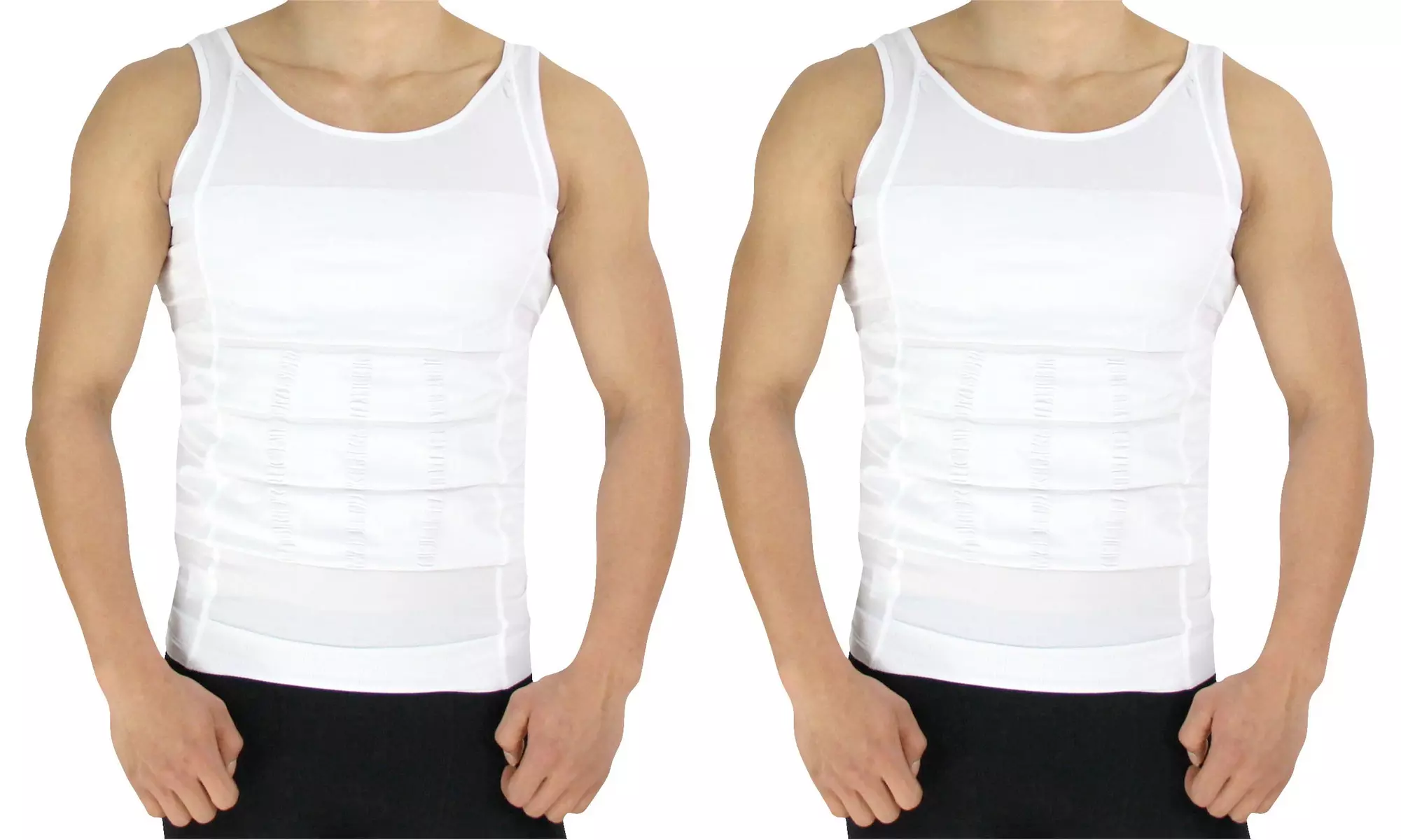 2-Pack of Men's Compression and Body-Support Undershirts - Second Medium